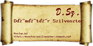 Dömötör Szilveszter névjegykártya