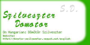 szilveszter domotor business card